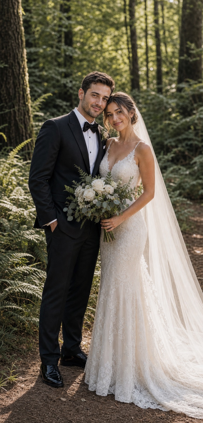 Forest couple portrait style sample